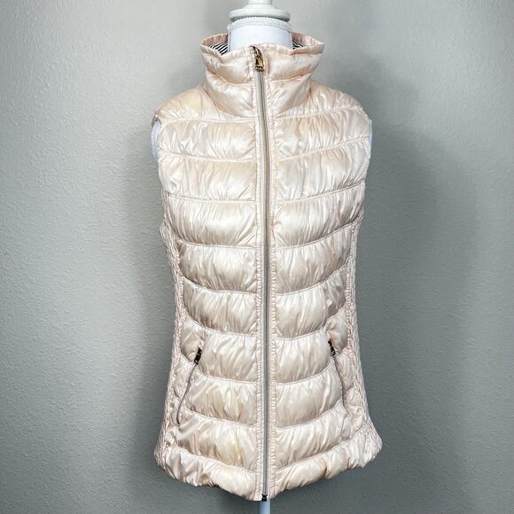 Calvin Klein Performance Women’s Down Filled Quilted Vest Blush Pink Medium Zip - Picture 2 of 10